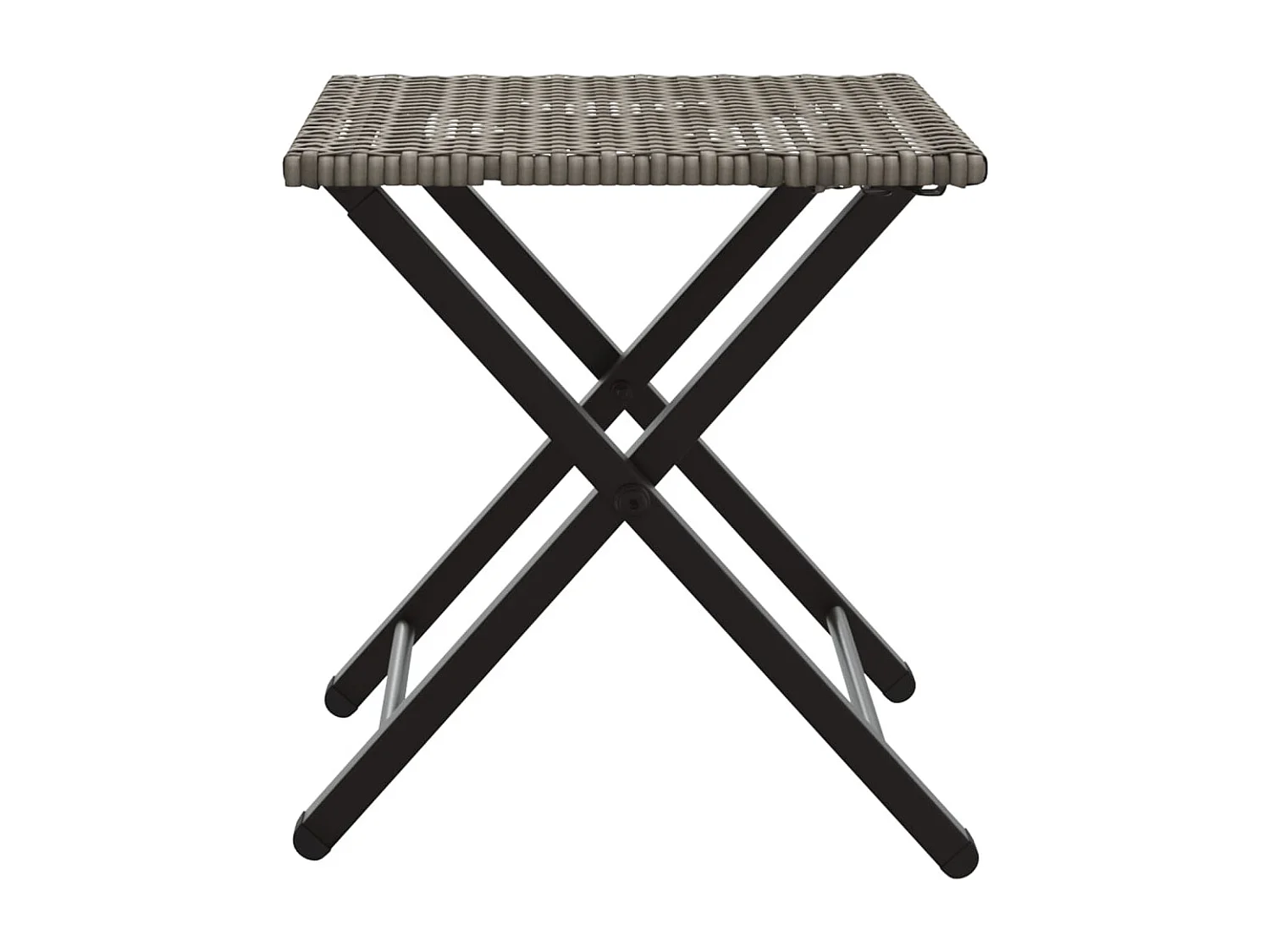 Ensemble à manger de jardin 5 pcs pliable gris résine tressée