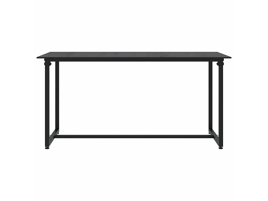 Salon de jardin 4 pcs avec coussins Noir Résine tressée