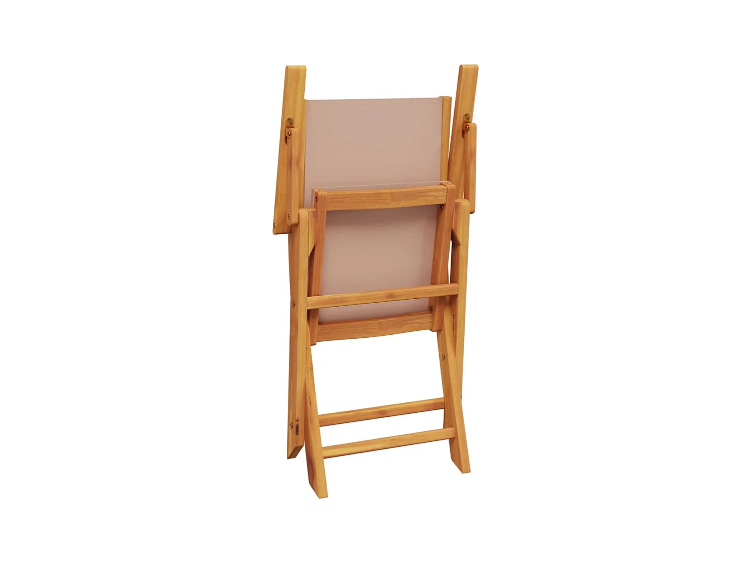 Ensemble à manger de jardin 5 pcs taupe tissu et bois massif