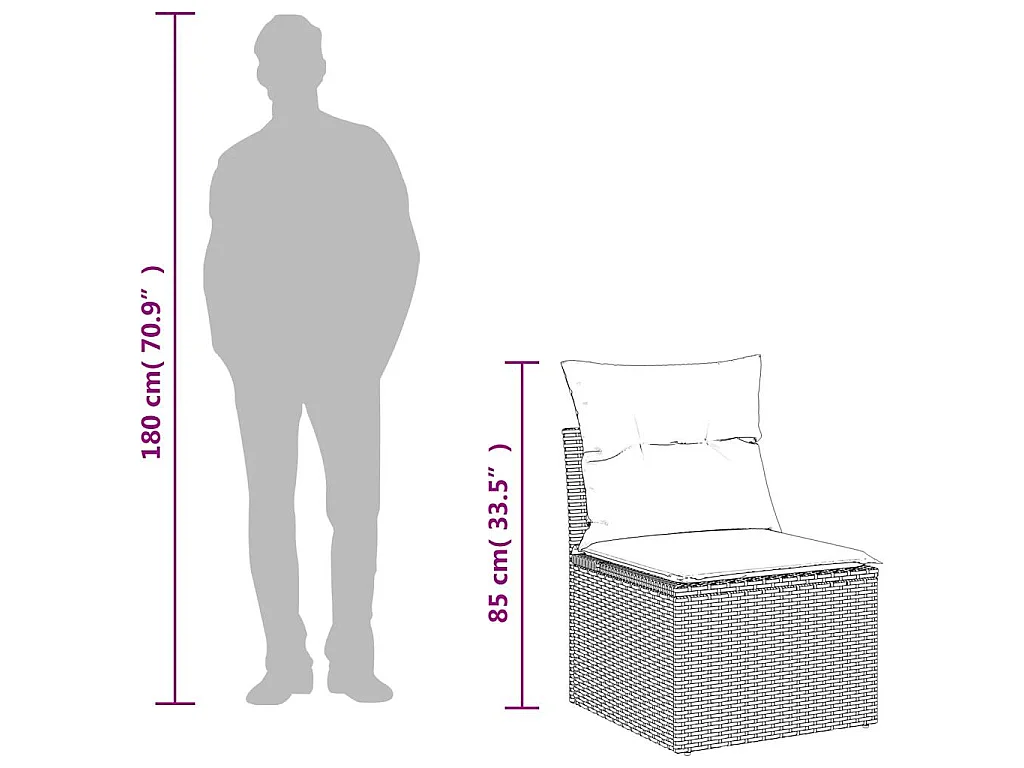 2-tlg. Garten-Sofagarnitur mit Kissen Beige Poly Rattan Akazie