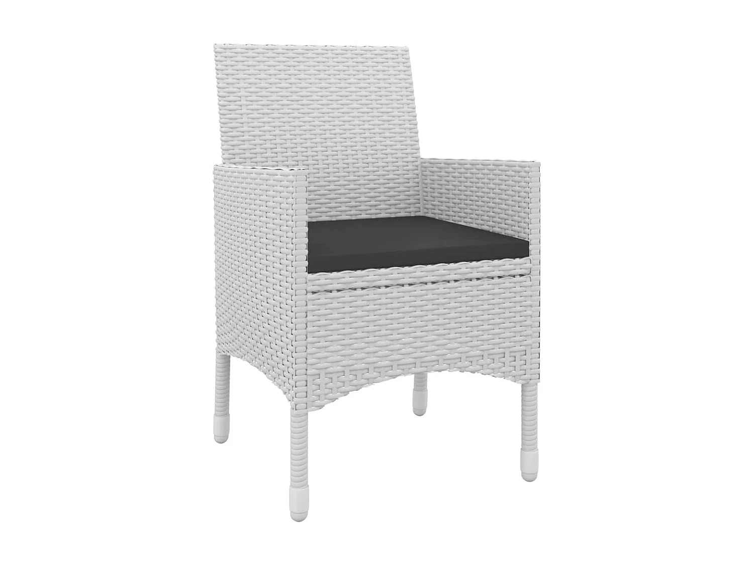 9-tlg. Garten-Essgruppe mit Kissen Poly Rattan und Glas