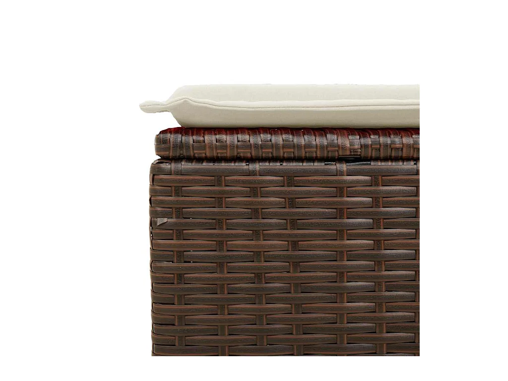 2-delige Loungeset met kussens poly rattan acacia bruin