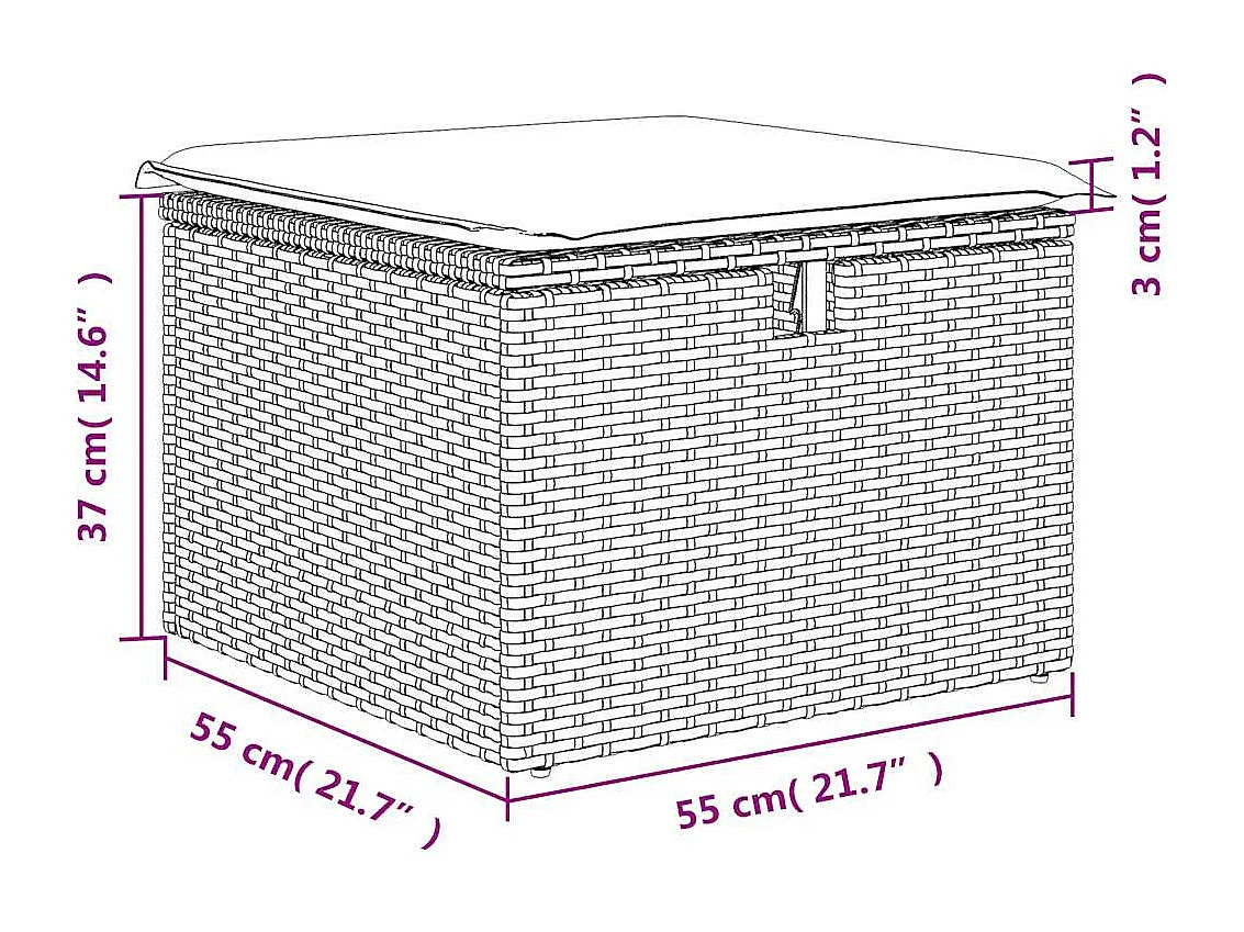 Set Divano Giardino 4 pz con Cuscini Marrone Polyrattan Acacia