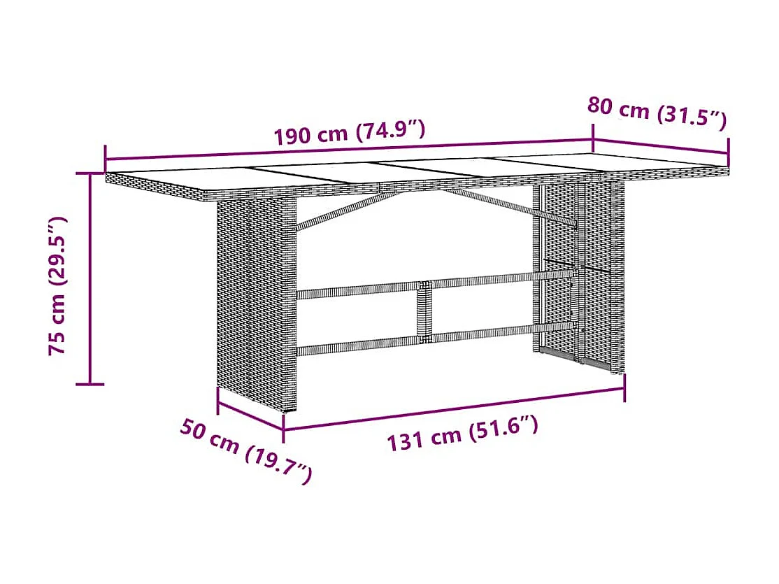 9-delige Tuinset met kussens poly rattan bruin