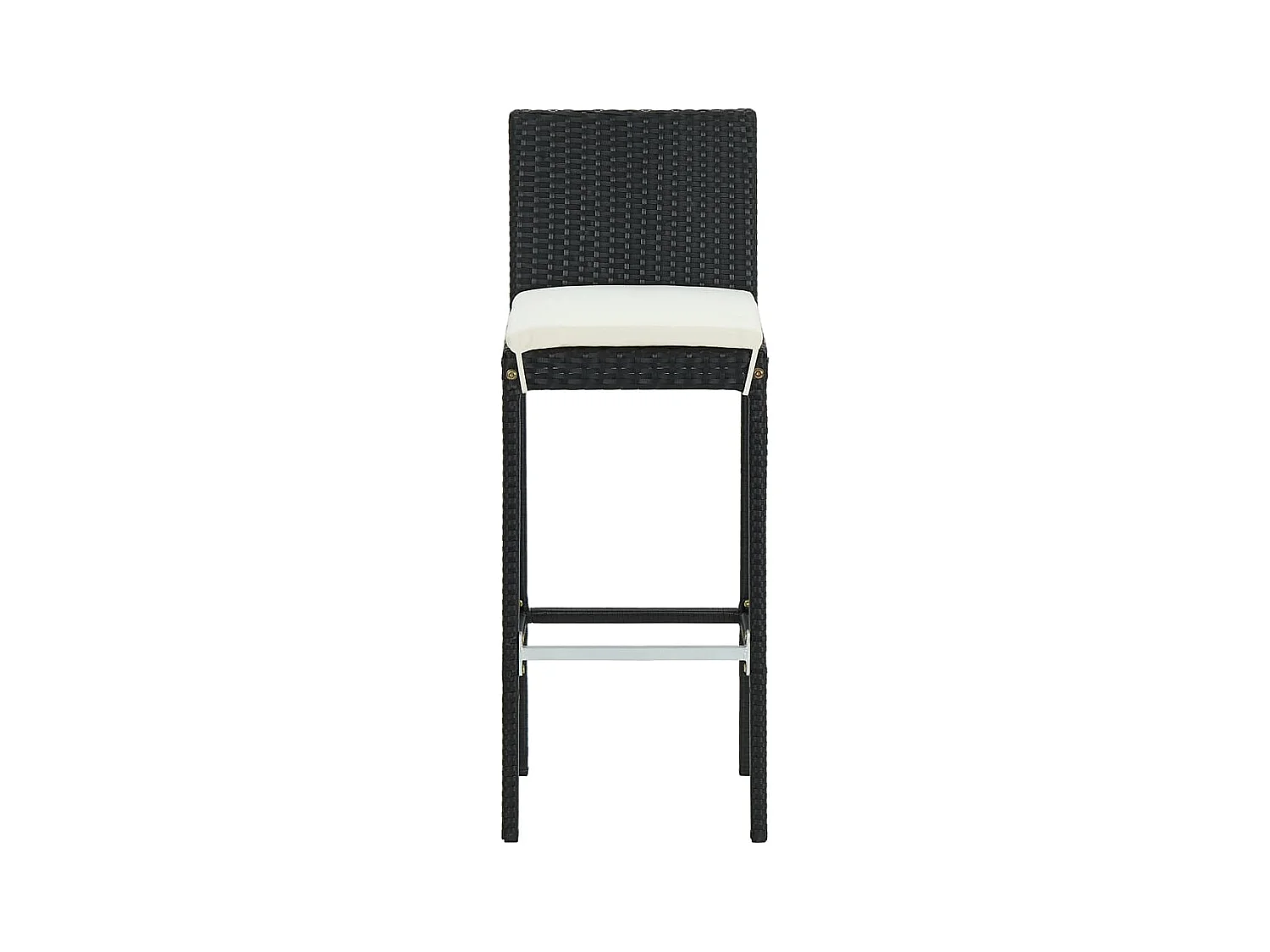 Ensemble de bar de jardin avec coussins 5 pcs Noir
