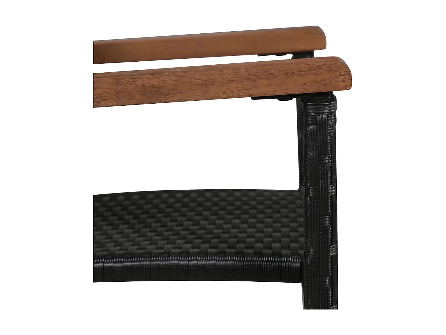 Set Mobili da Pranzo per Giardino 5 pz Nero