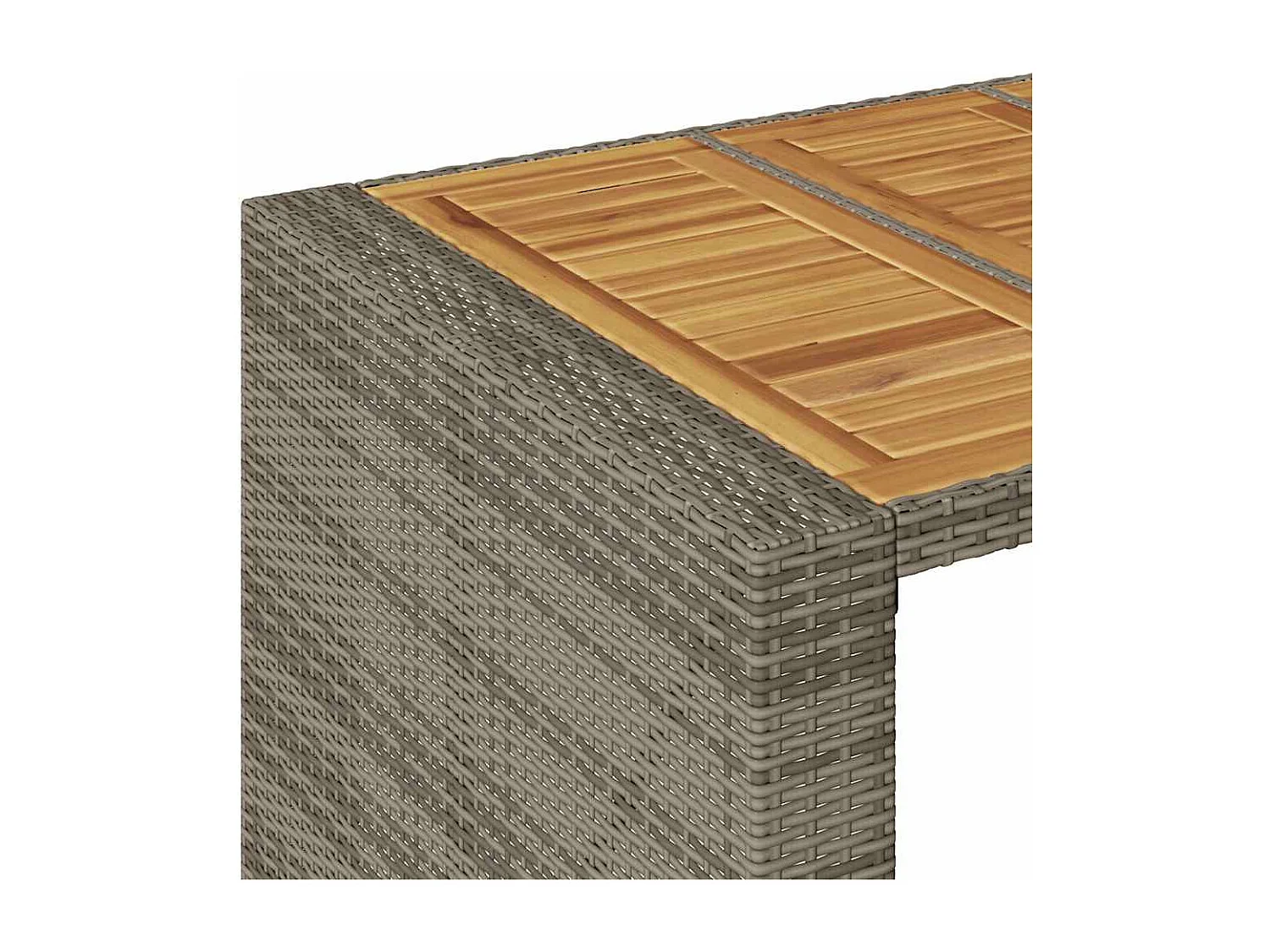 Ensemble de bar de jardin 3 pcs et coussins gris résine tressée