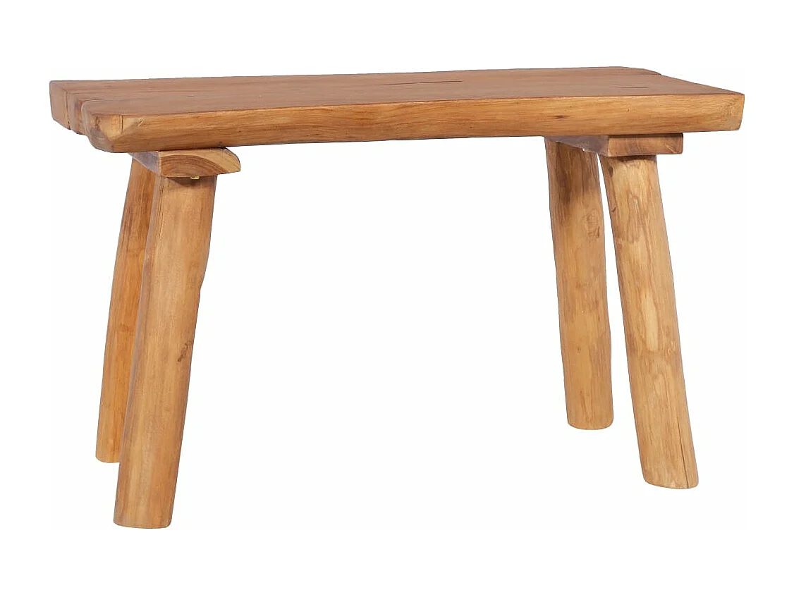 Gartenbank 80 cm Massivholz Teak