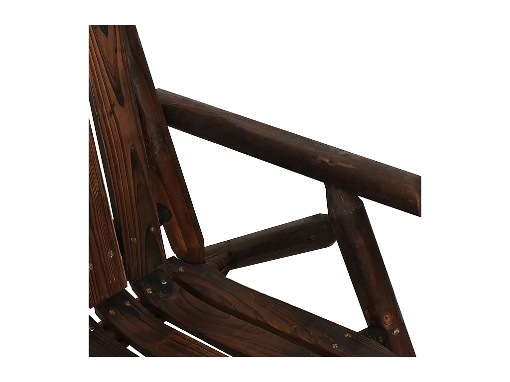 Banc de jardin à 2 places 119x85x98 cm bois massif d'épicéa