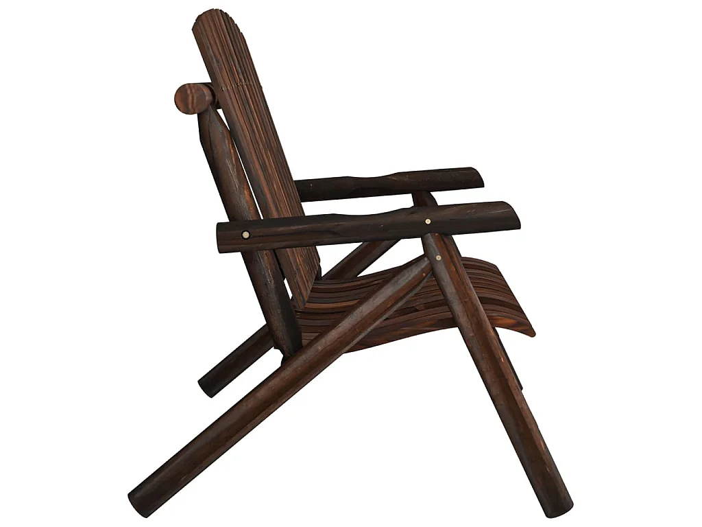 Panca Giardino 2 Posti 119x85x98cm Legno Massello Abete Rosso