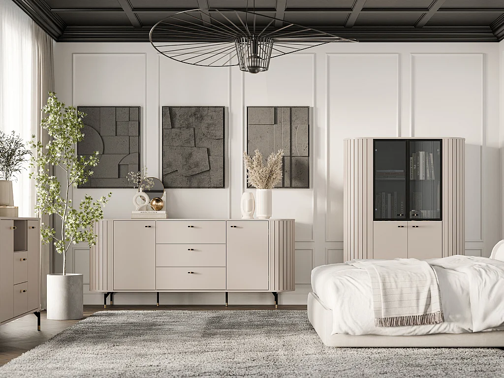 Aparador AMBIHOME ZANE 04 - Caxemira,  C190xP40xA81cm