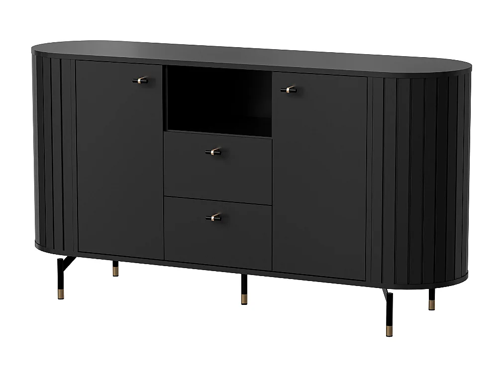 Aparador AMBIHOME ZANE 02 - Preto, C150xP40xA81cm