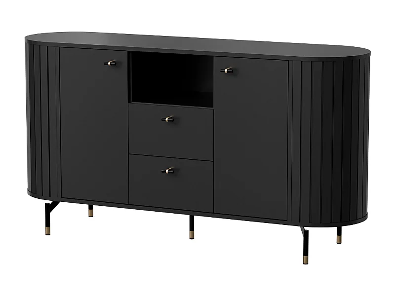 Aparador AMBIHOME ZANE 02 - Preto, C150xP40xA81cm