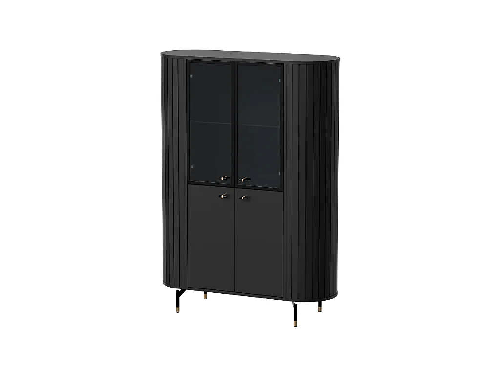 Vitrine AMBIHOME ZANE 01 - Preto, C112xP40xA155cm