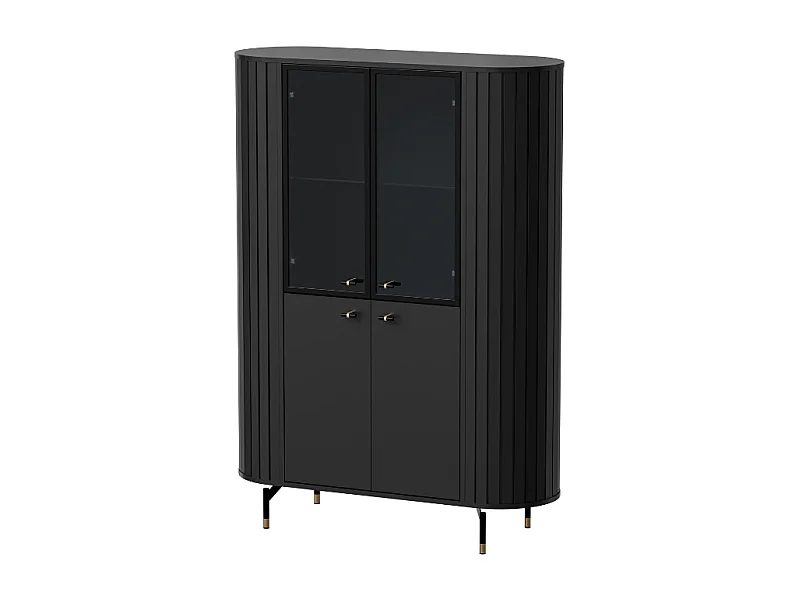 Vitrine AMBIHOME ZANE 01 - Preto, C112xP40xA155cm