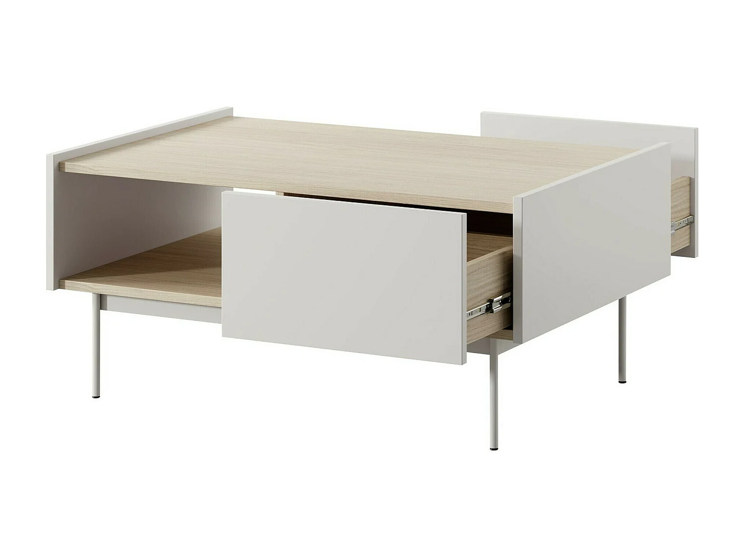 Mesa de café Lima R103, Cachemira|Roble, 45x65x97cm, Aglomerado laminado, Angular