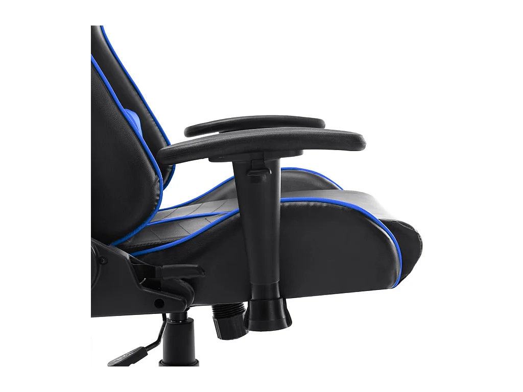 Chaise de jeu Noir et bleu Cuir artificiel