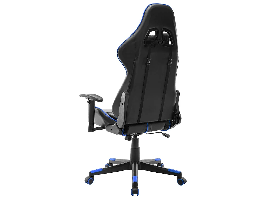 Gaming-Stuhl Schwarz und Blau Kunstleder