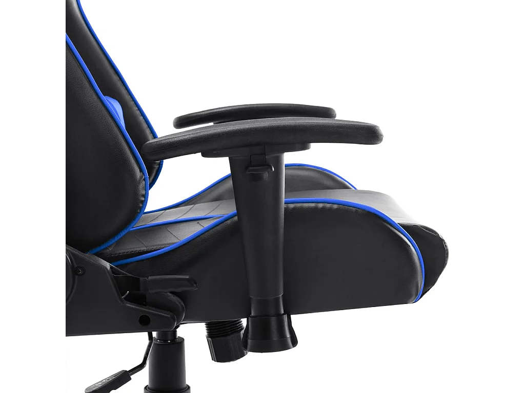 Gaming-Stuhl Schwarz und Blau Kunstleder
