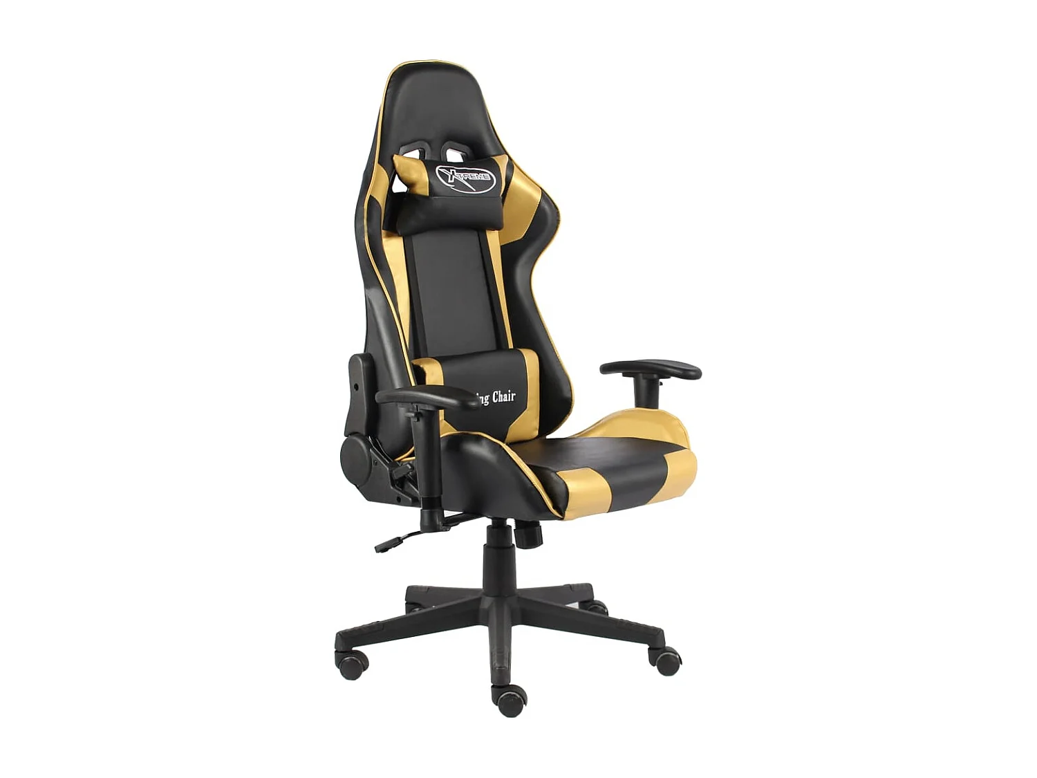 Gaming-Stuhl Drehbar Golden PVC