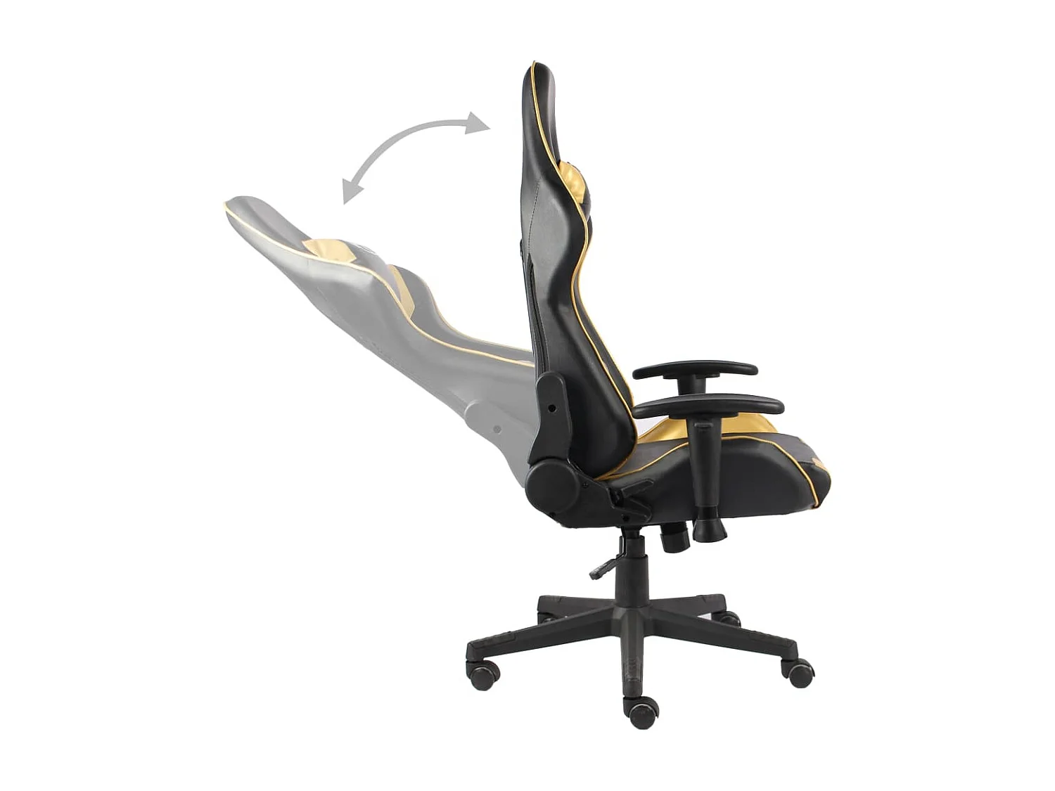 Gaming-Stuhl Drehbar Golden PVC
