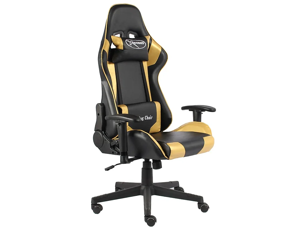 Sedia da Gaming Girevole Oro in PVC