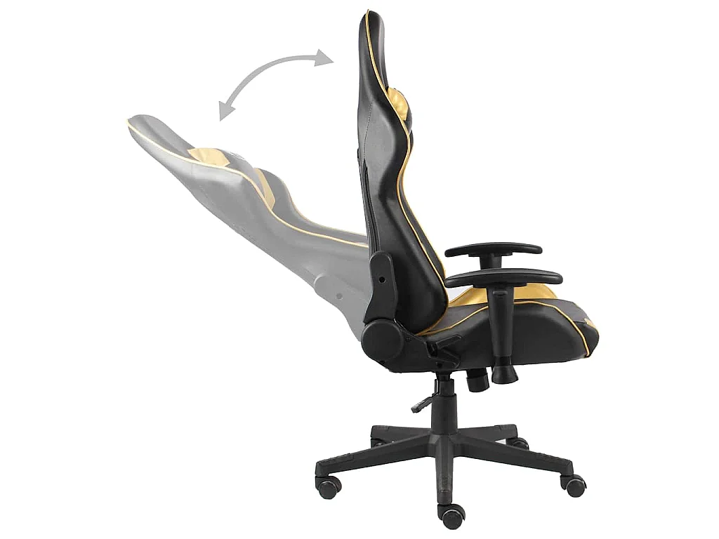 Gamestoel draaibaar PVC goudkleurig