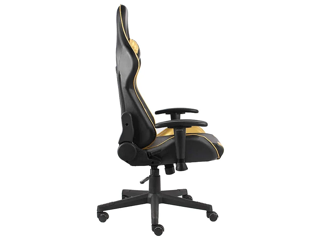 Gamestoel draaibaar PVC goudkleurig