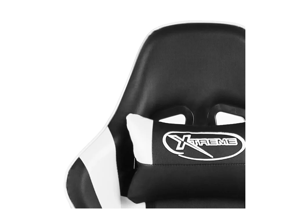 Gamestoel draaibaar PVC wit