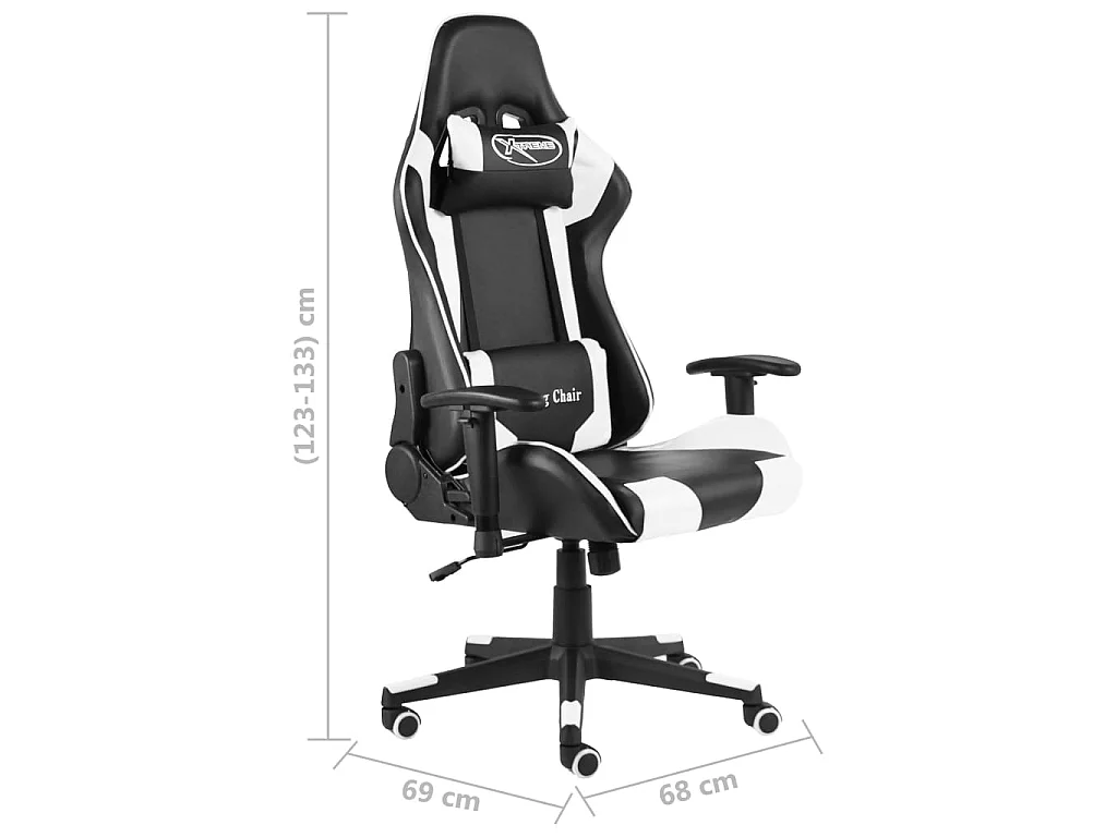 Chaise de jeu pivotante Blanc PVC