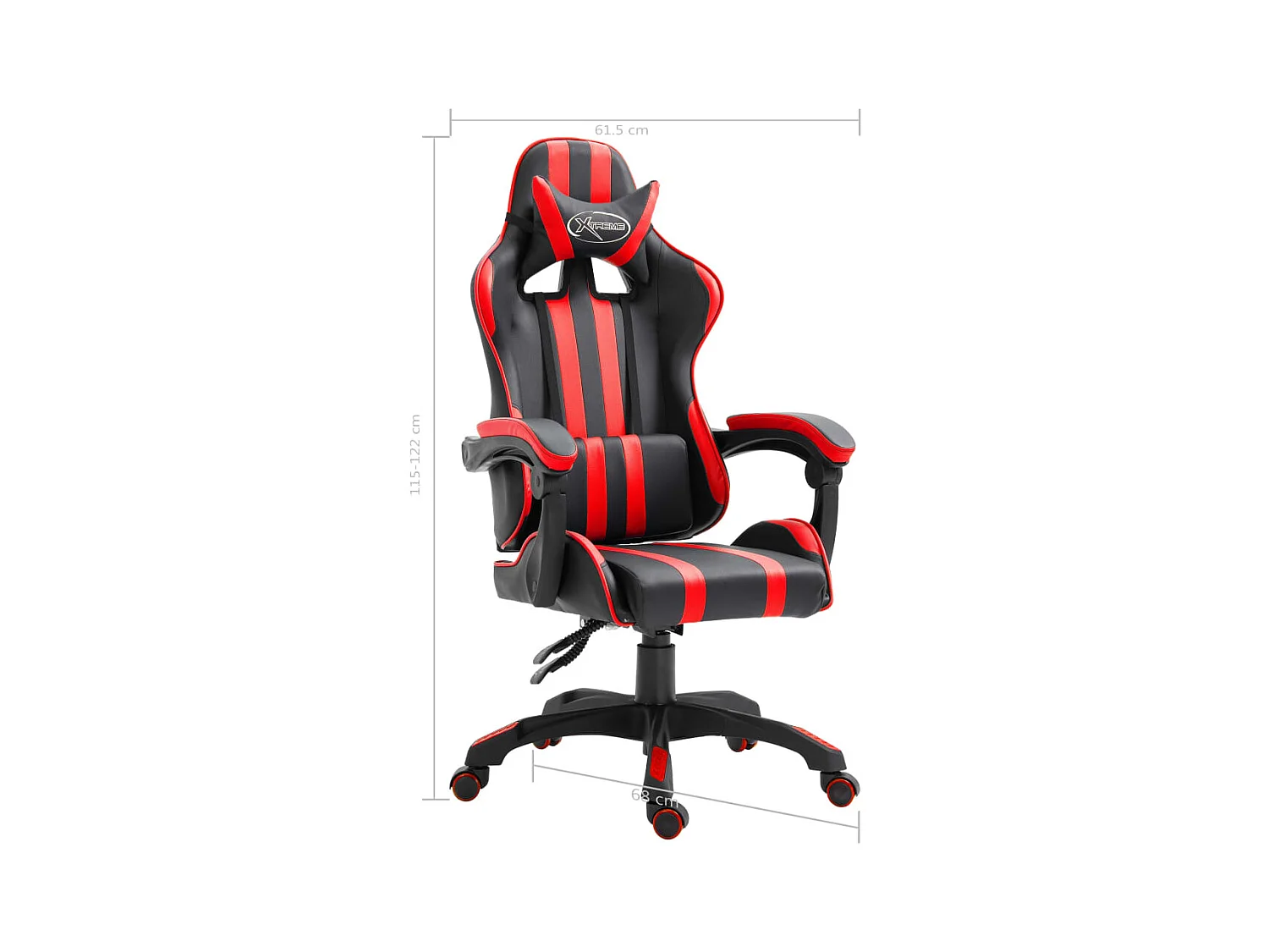 Gaming-Stuhl Rot Kunstleder