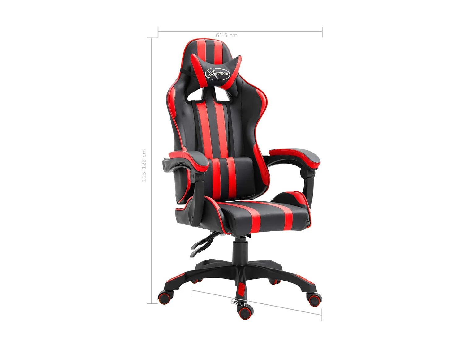 Sedia da Gaming Rossa in Similpelle