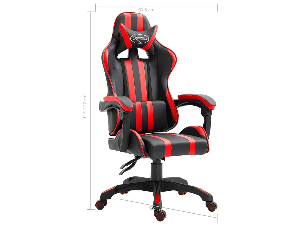 Gaming-Stuhl Rot Kunstleder