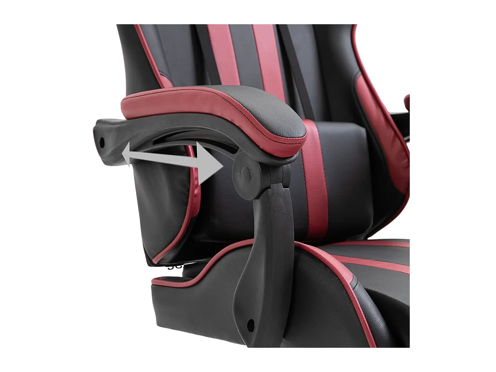 Gamestoel kunstleer wijnrood