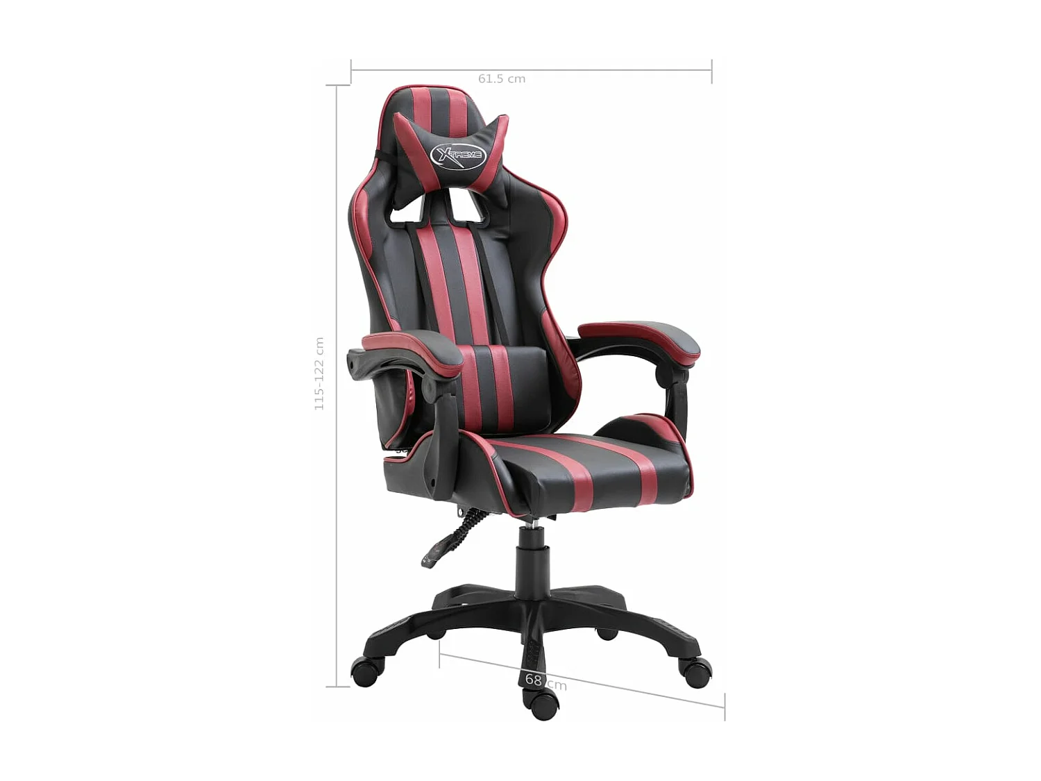 Chaise de jeu Rouge bordeaux Similicuir