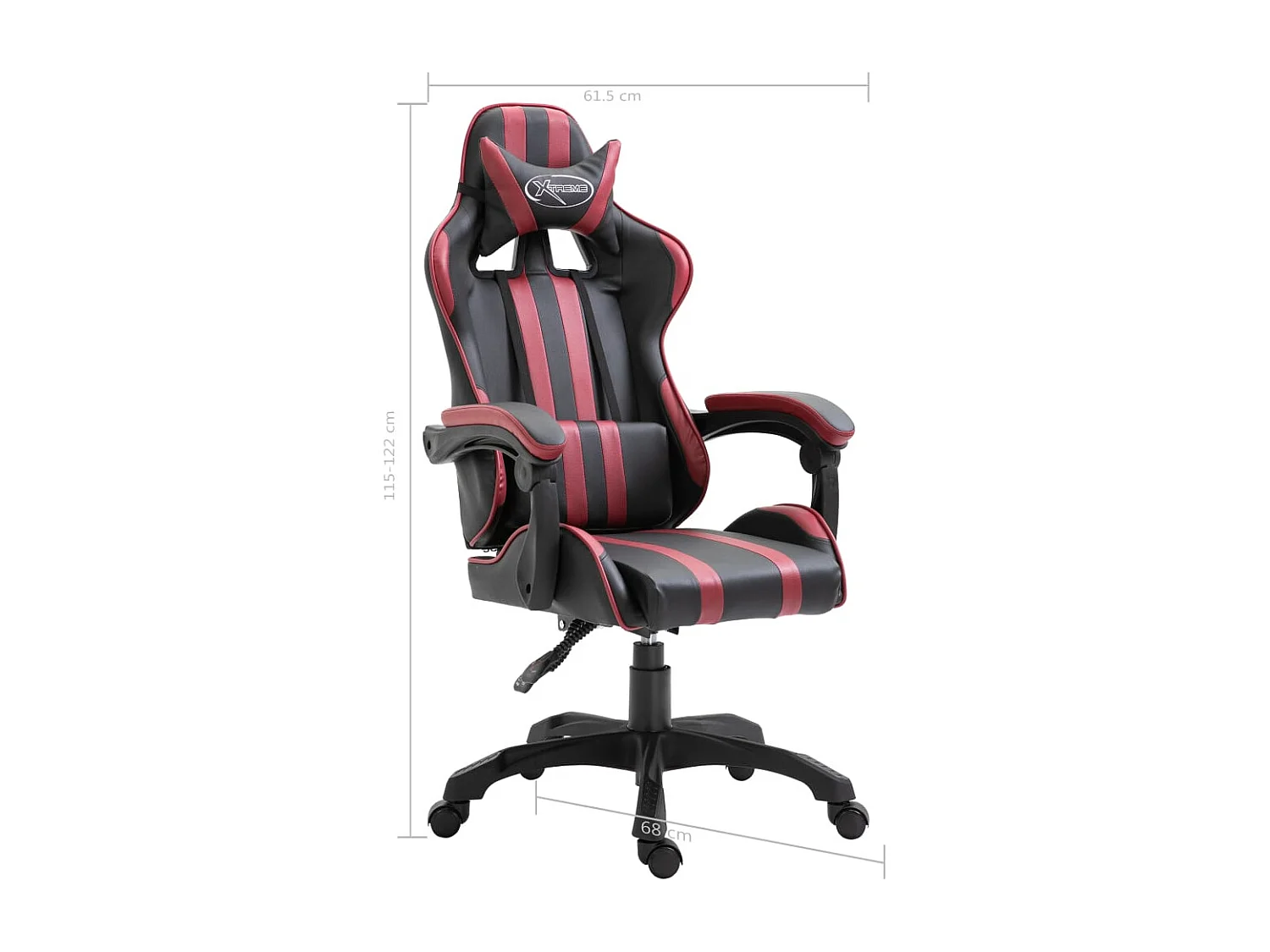 Chaise de jeu Rouge bordeaux Similicuir