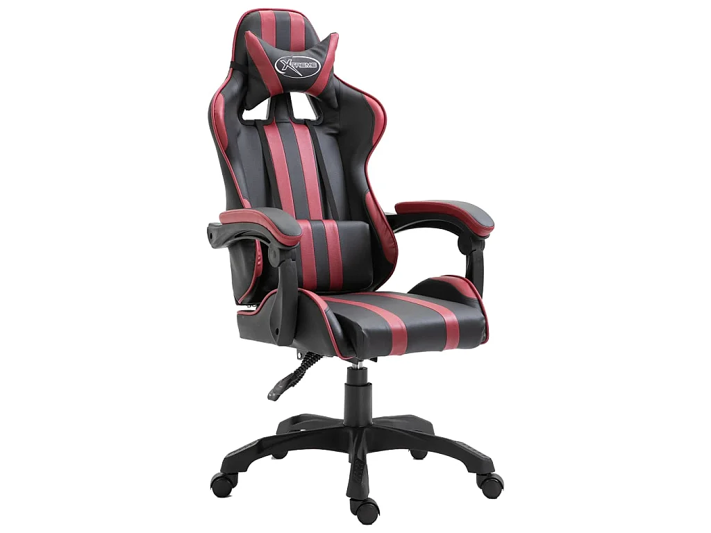 Sedia da Gaming Rosso Vino in Similpelle