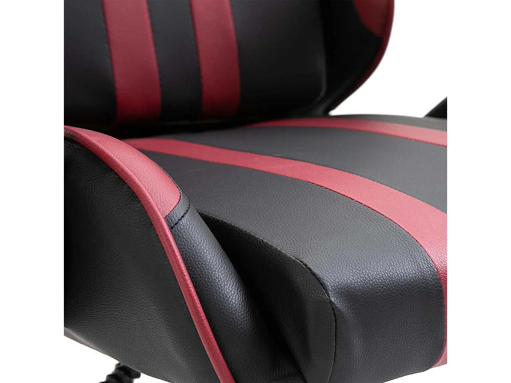 Sedia da Gaming Rosso Vino in Similpelle