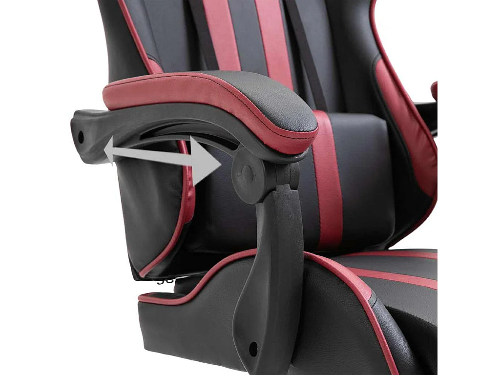 Sedia da Gaming Rosso Vino in Similpelle