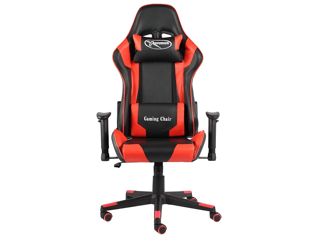 Sedia da Gaming Girevole Rossa in PVC
