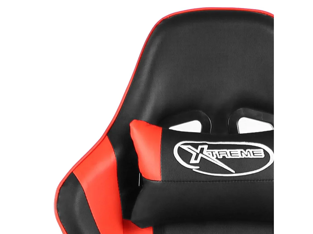 Sedia da Gaming Girevole Rossa in PVC