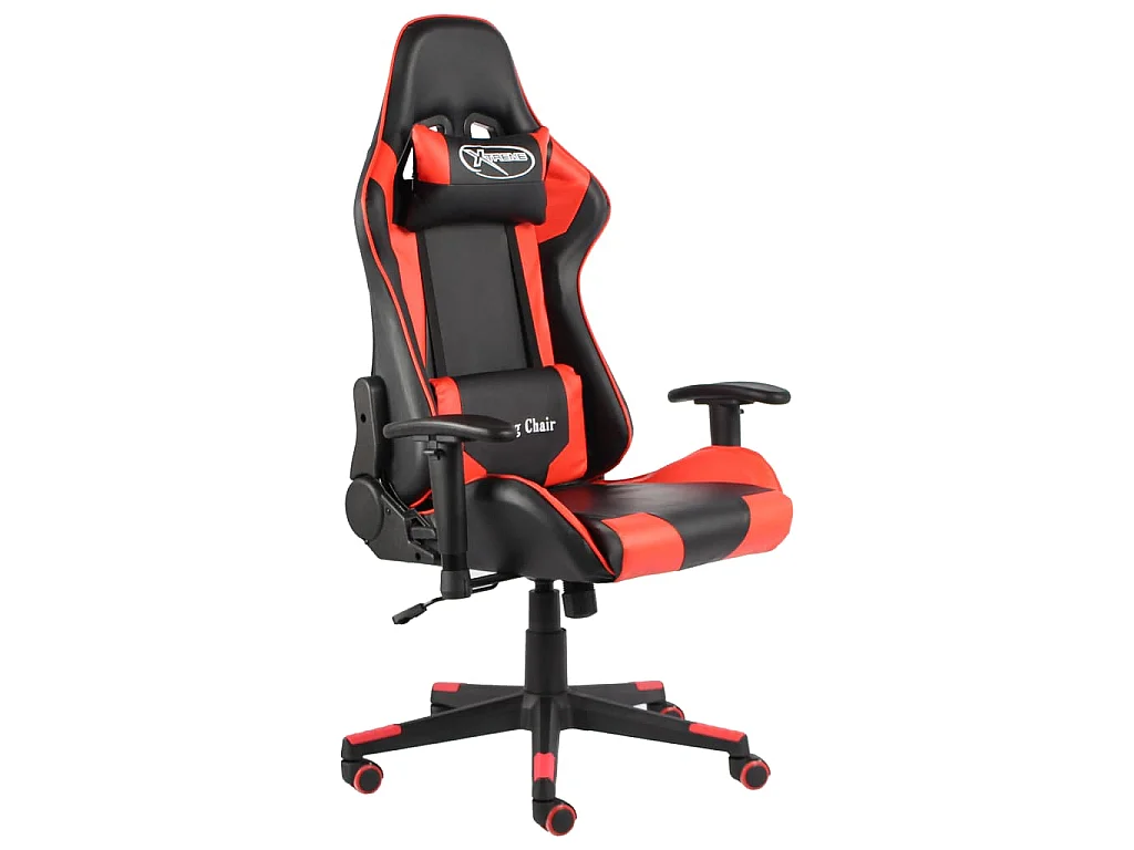 Gamestoel draaibaar PVC rood
