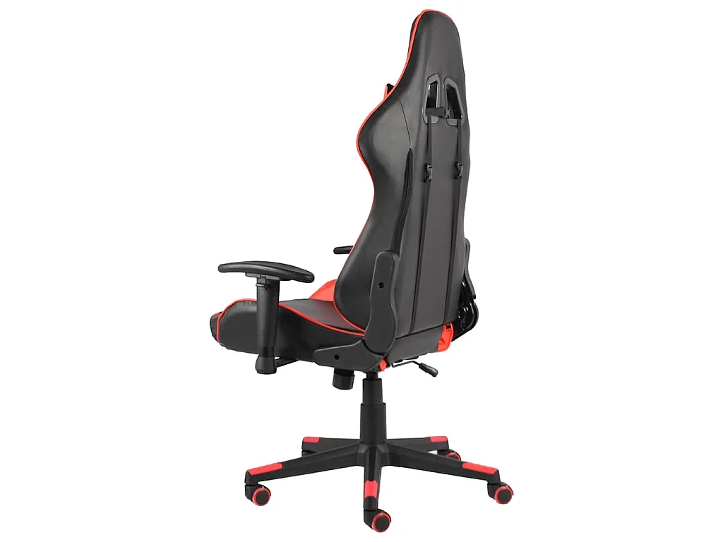 Sedia da Gaming Girevole Rossa in PVC