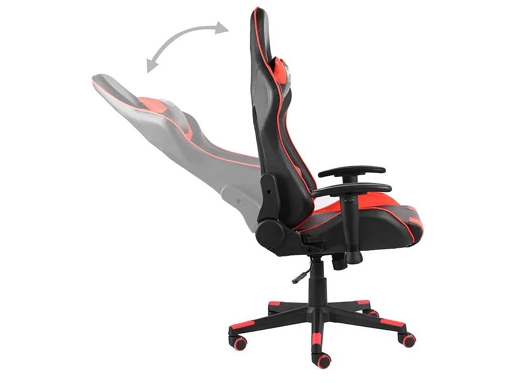 Sedia da Gaming Girevole Rossa in PVC