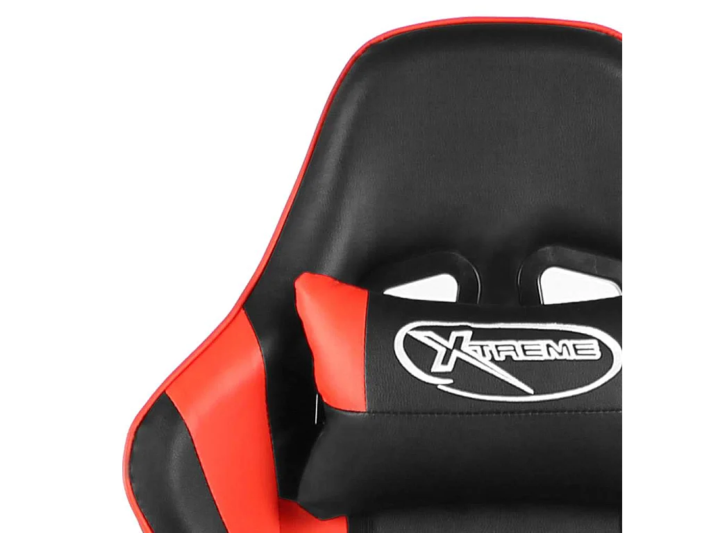 Sedia da Gaming Girevole Rossa in PVC