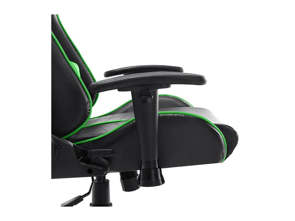 Sedia da Gaming Nera e Verde  in Similpelle