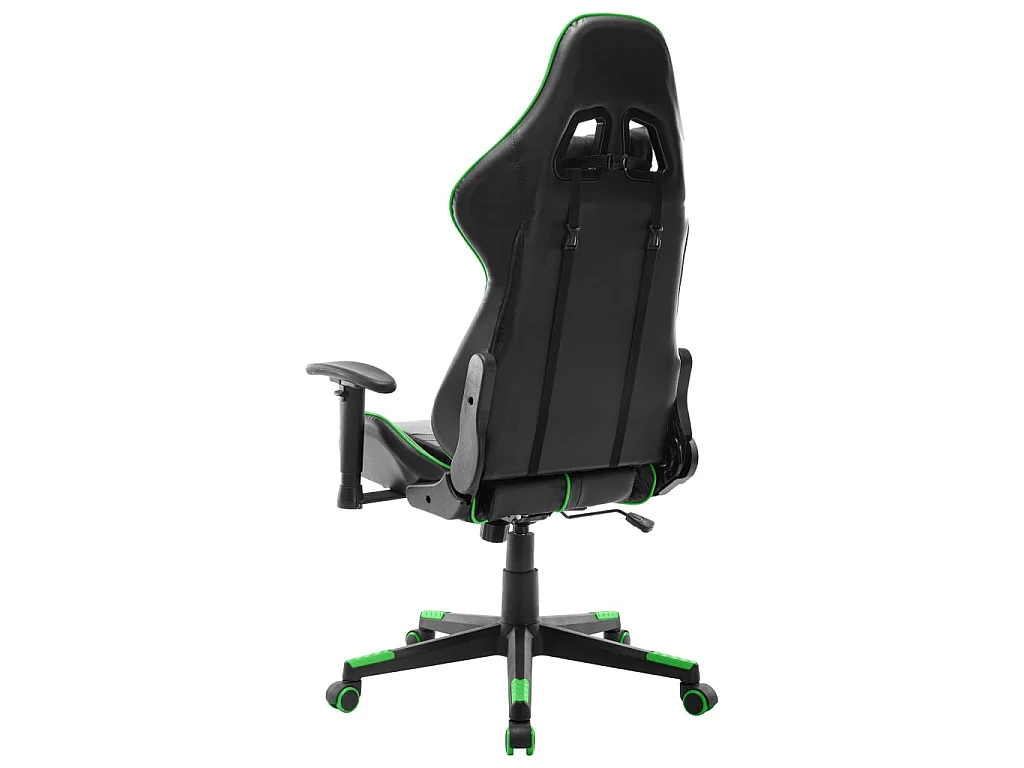 Gamestoel kunstleer zwart en groen