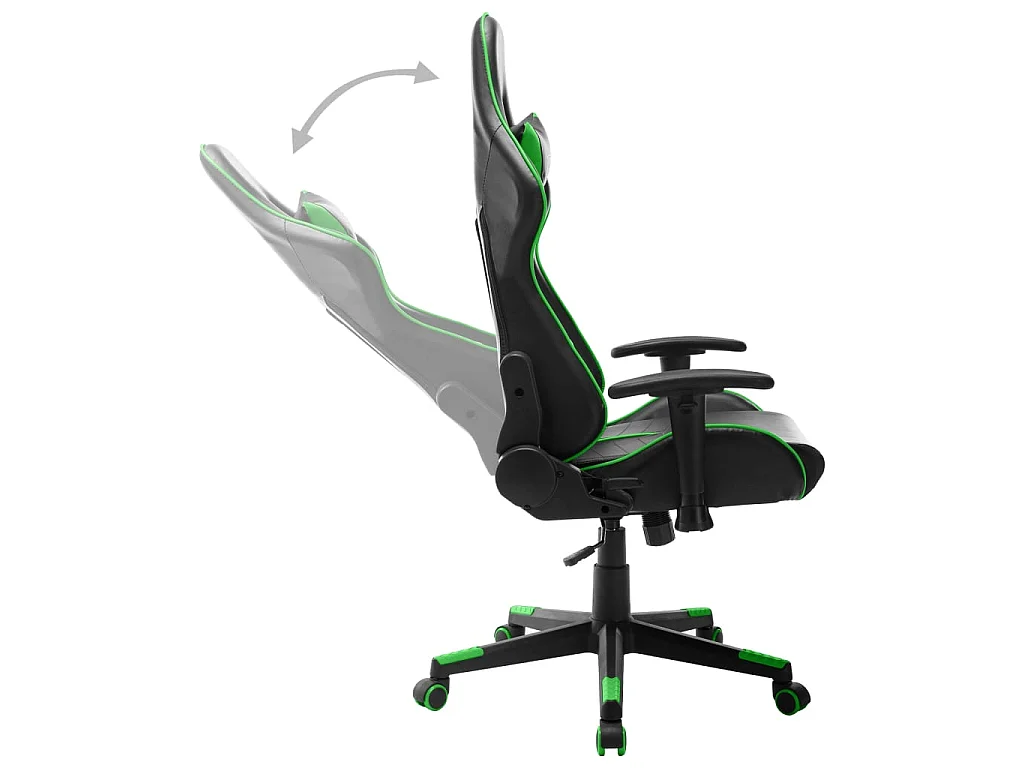 Gamestoel kunstleer zwart en groen