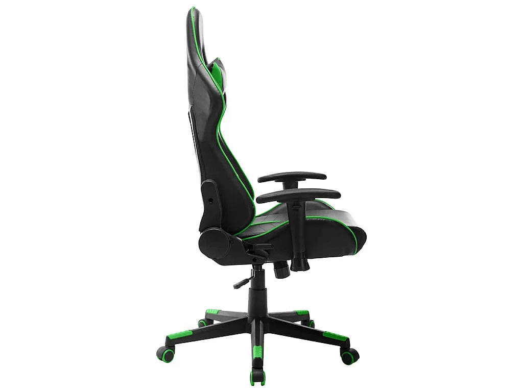 Gamestoel kunstleer zwart en groen