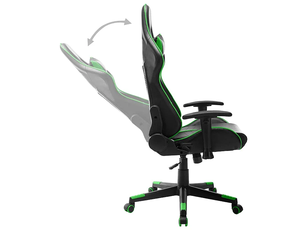 Gamestoel kunstleer zwart en groen
